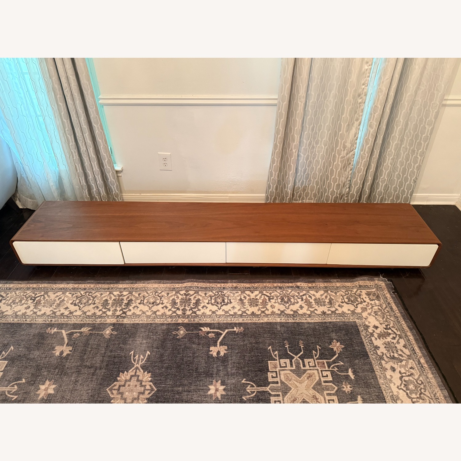 Walmart Light Brown Wood Media Storage - image-1