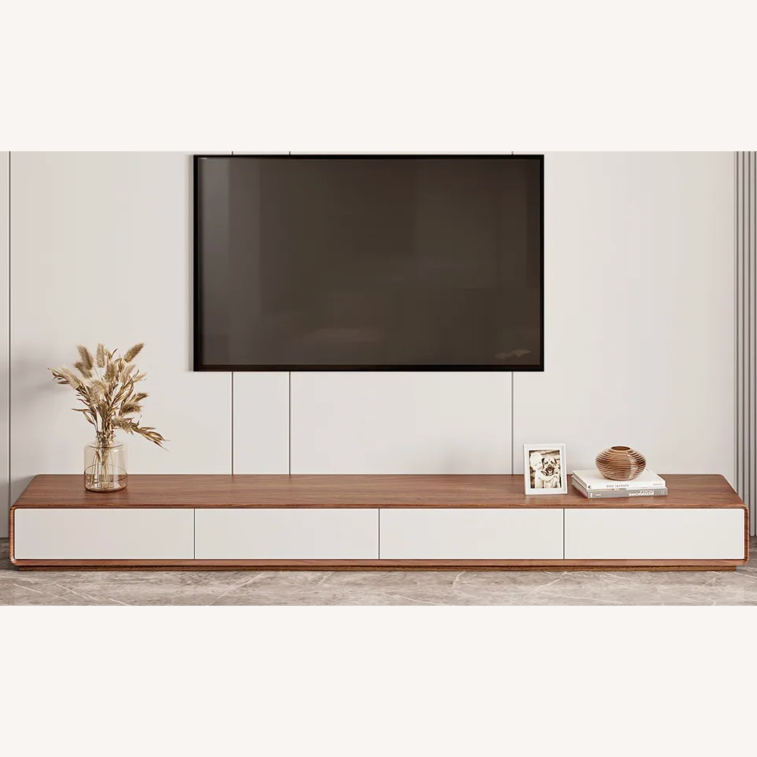 Walmart Light Brown Wood Media Storage - image-6
