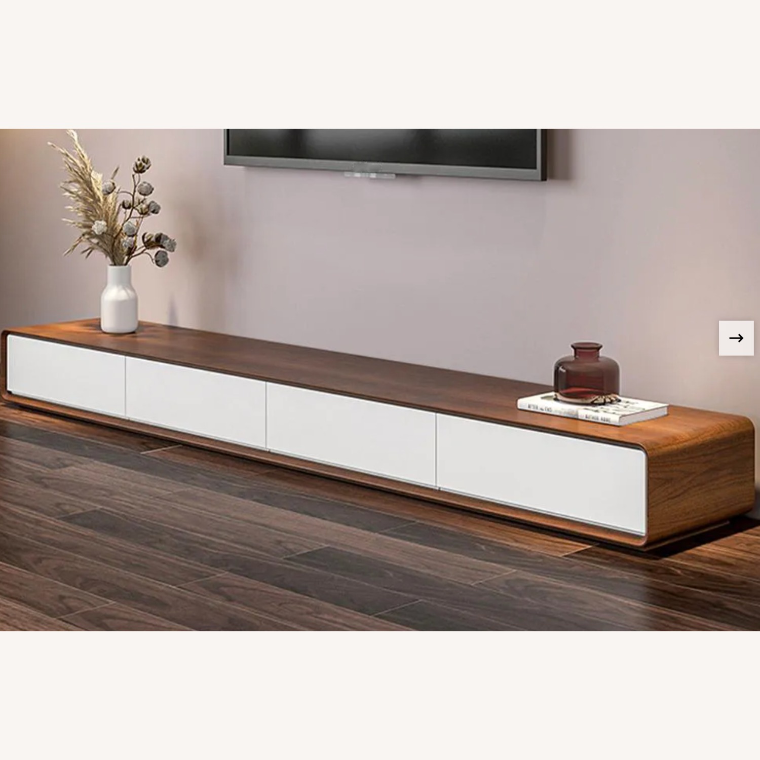Walmart Light Brown Wood Media Storage - image-5
