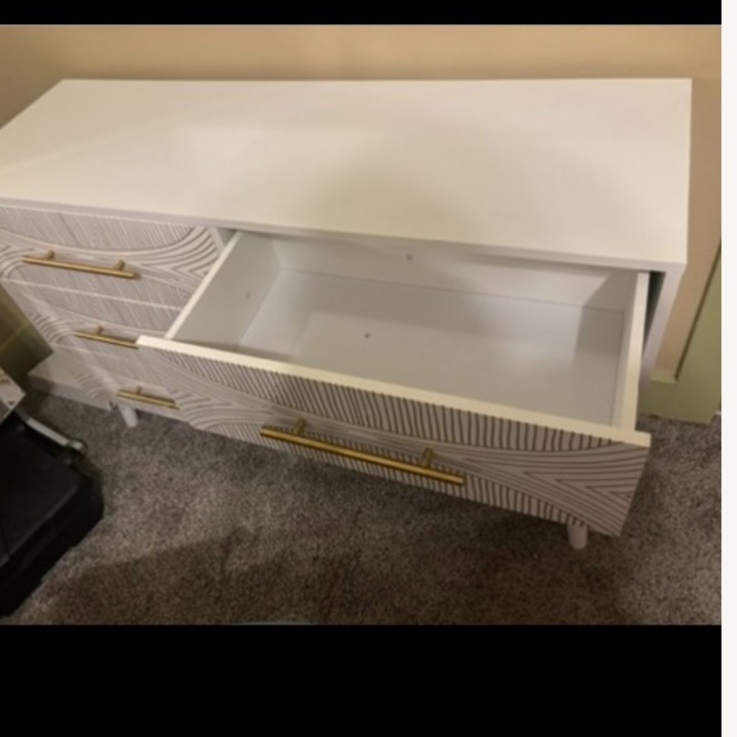 6 Drawer Wood Pattern Dresser - image-2