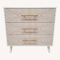 Wooden Pattern Nightstands