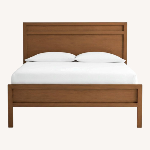 Used Crate & Barrel Keane Dark Brown Wood Full Bed for sale on AptDeco