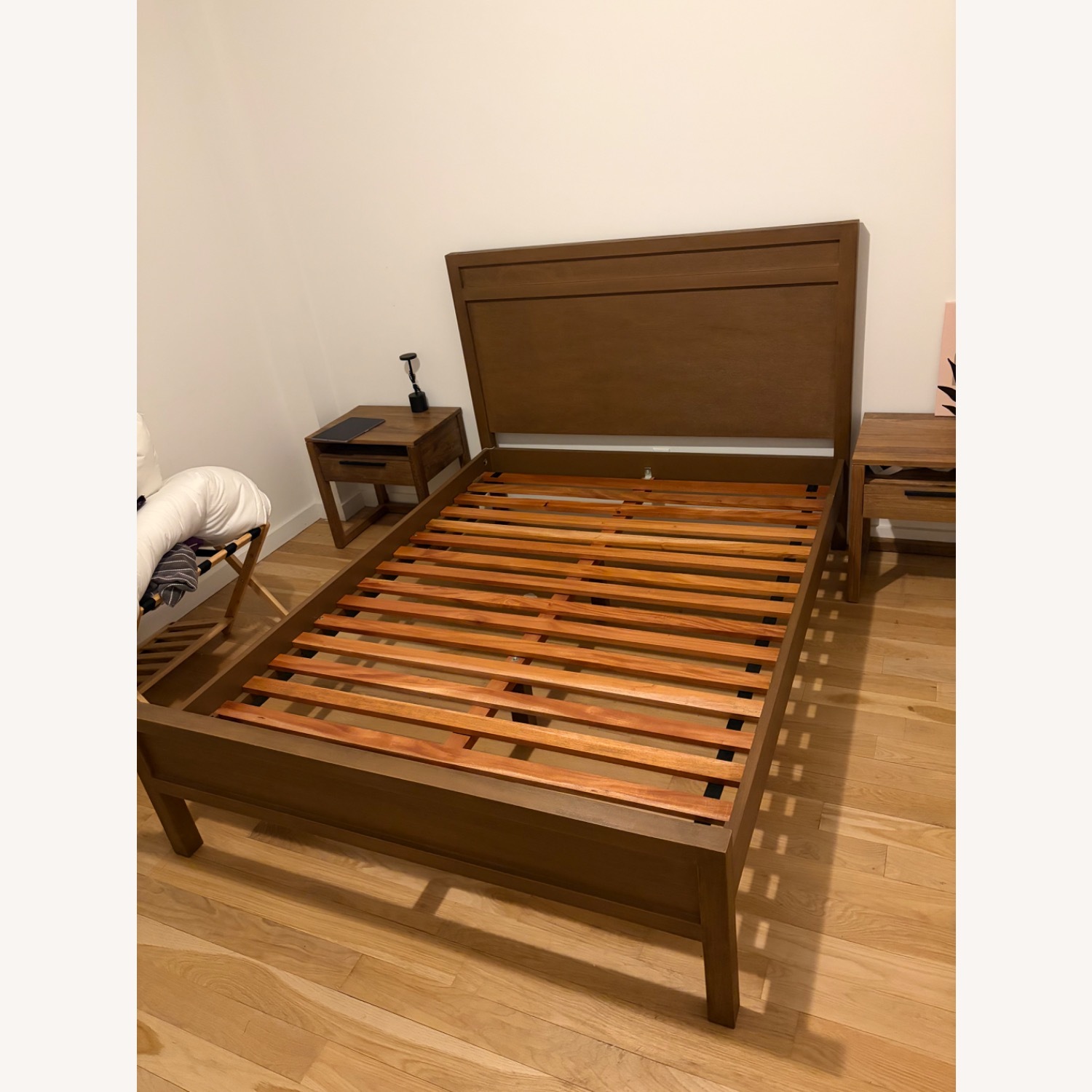Crate & Barrel Keane Dark Brown Wood Full Bed - image-1