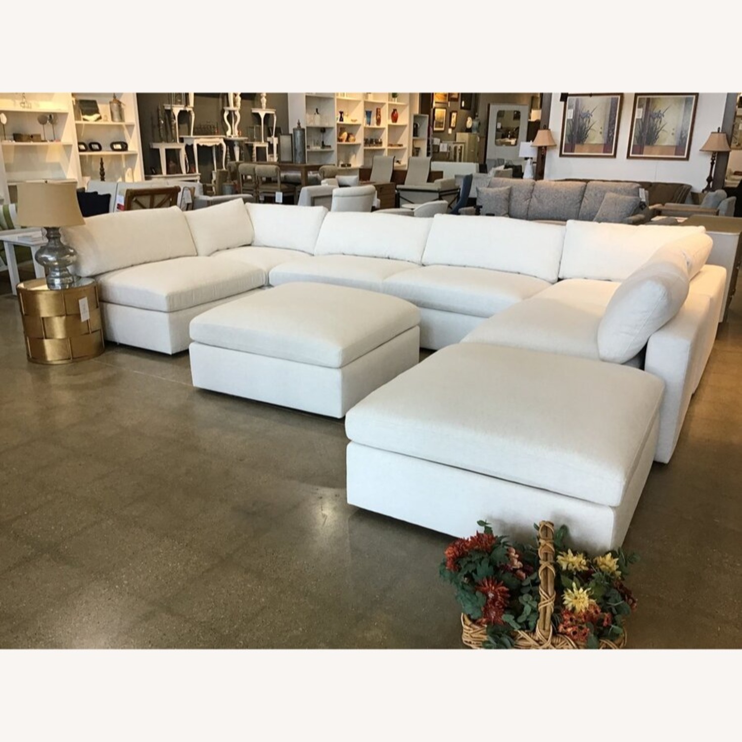 Arhaus Beale 8 Piece Modular Sectional Woven Chenille - image-4