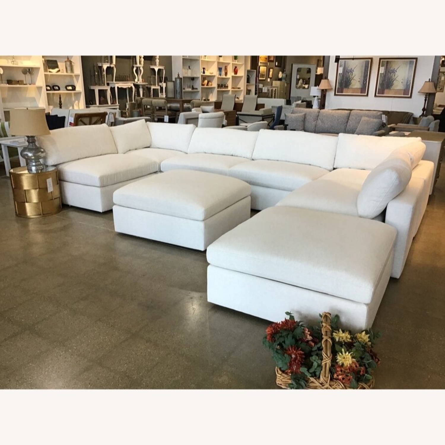 Arhaus Beale 8 Piece Modular Sectional Woven Chenille - image-2