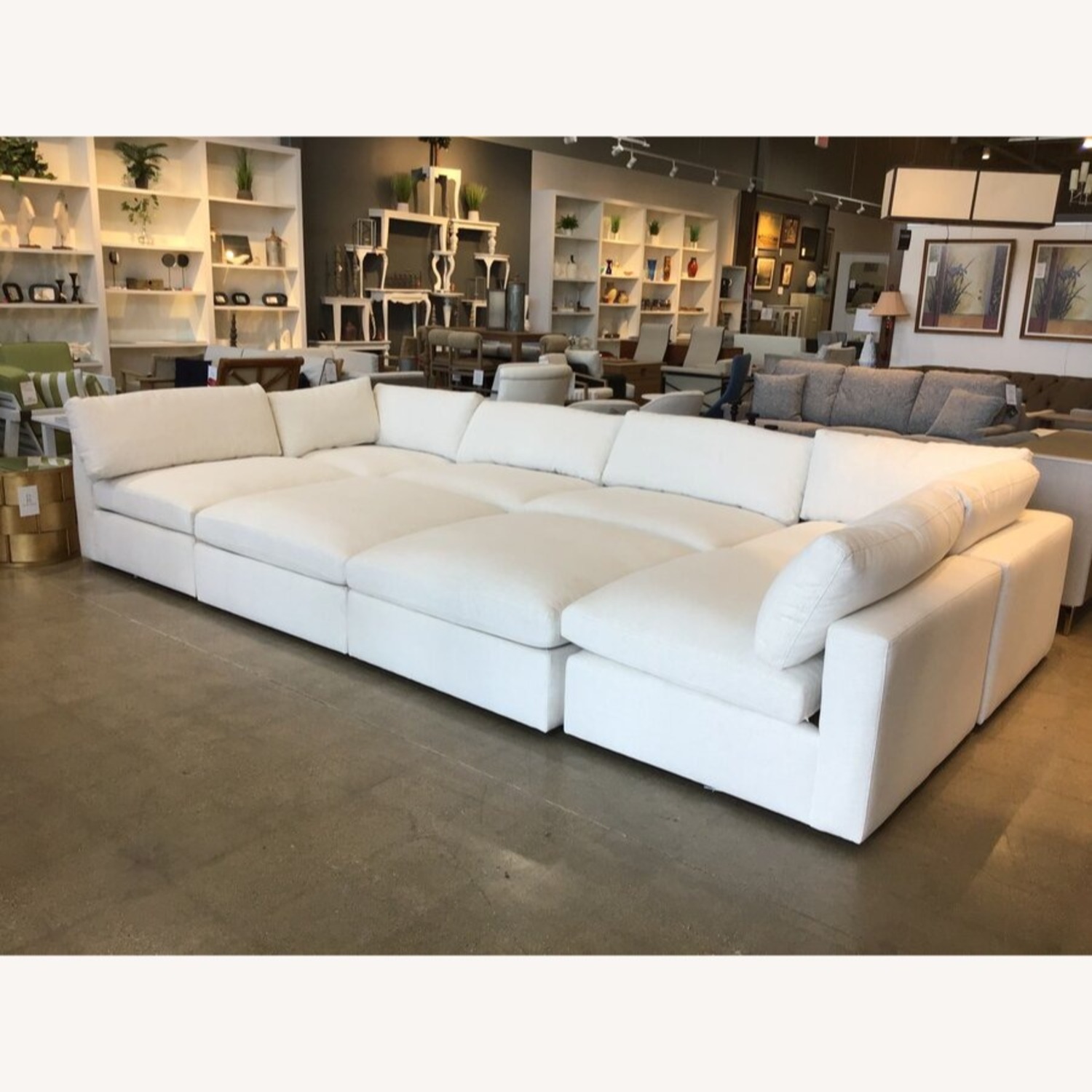 Arhaus Beale 8 Piece Modular Sectional Woven Chenille - image-8