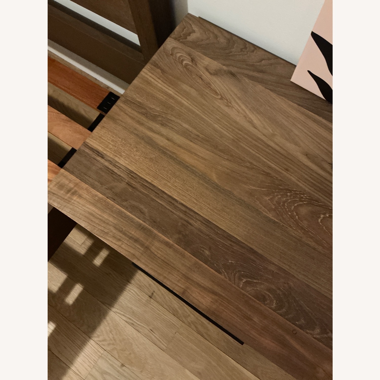 Crate & Barrel Linea 23" Natural Teak Wood Nightstand - image-4