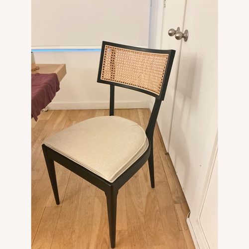 Used Libby Black Wood and Cane Dining Chair, Set of 6 for sale on AptDeco