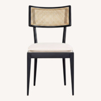 Libby Black Wood and Cane Dining Chair, Set of 6