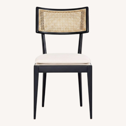 Used Libby Black Wood and Cane Dining Chair, Set of 6 for sale on AptDeco