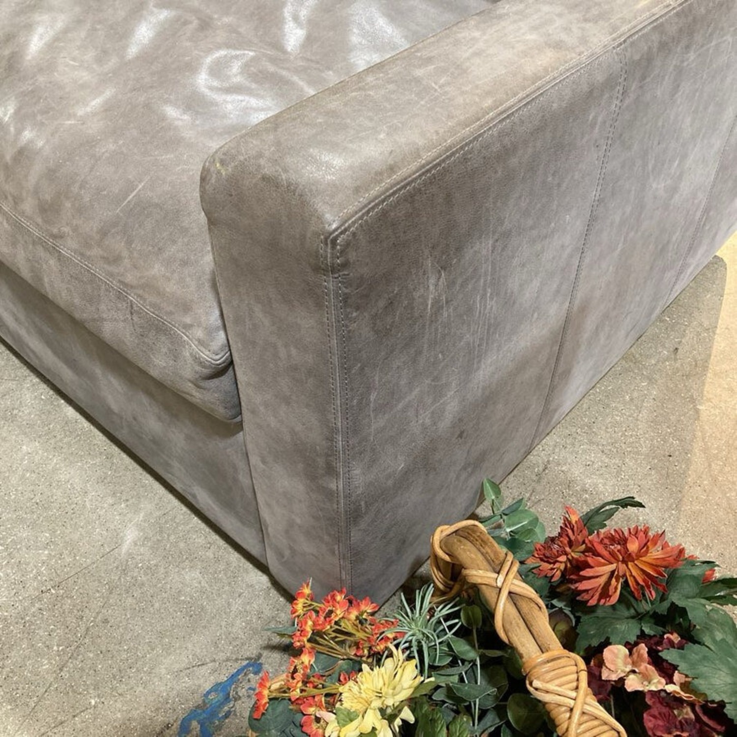 Restoration Hardware Leather Belgian Track Chair - image-5