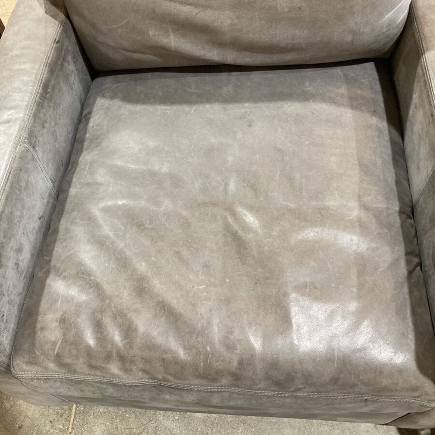 Restoration Hardware Leather Belgian Track Chair - image-7
