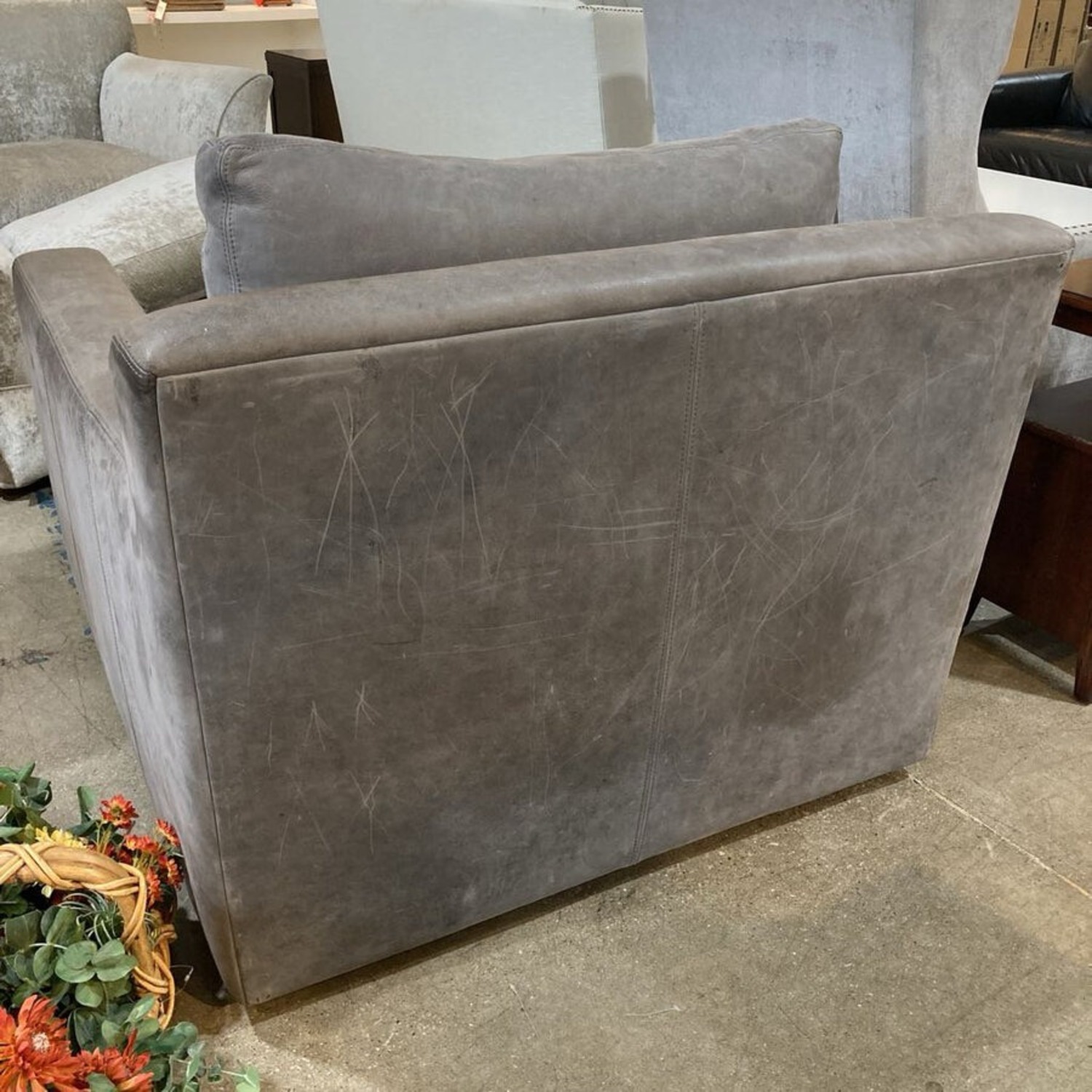 Restoration Hardware Leather Belgian Track Chair - image-12