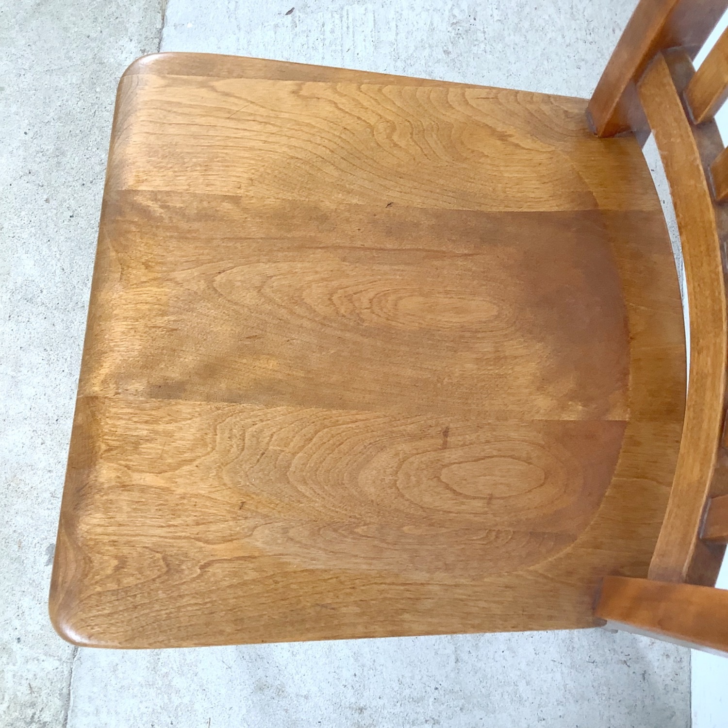 Vintage Schoolhouse Chair Solid Wood Slat Back - image-5