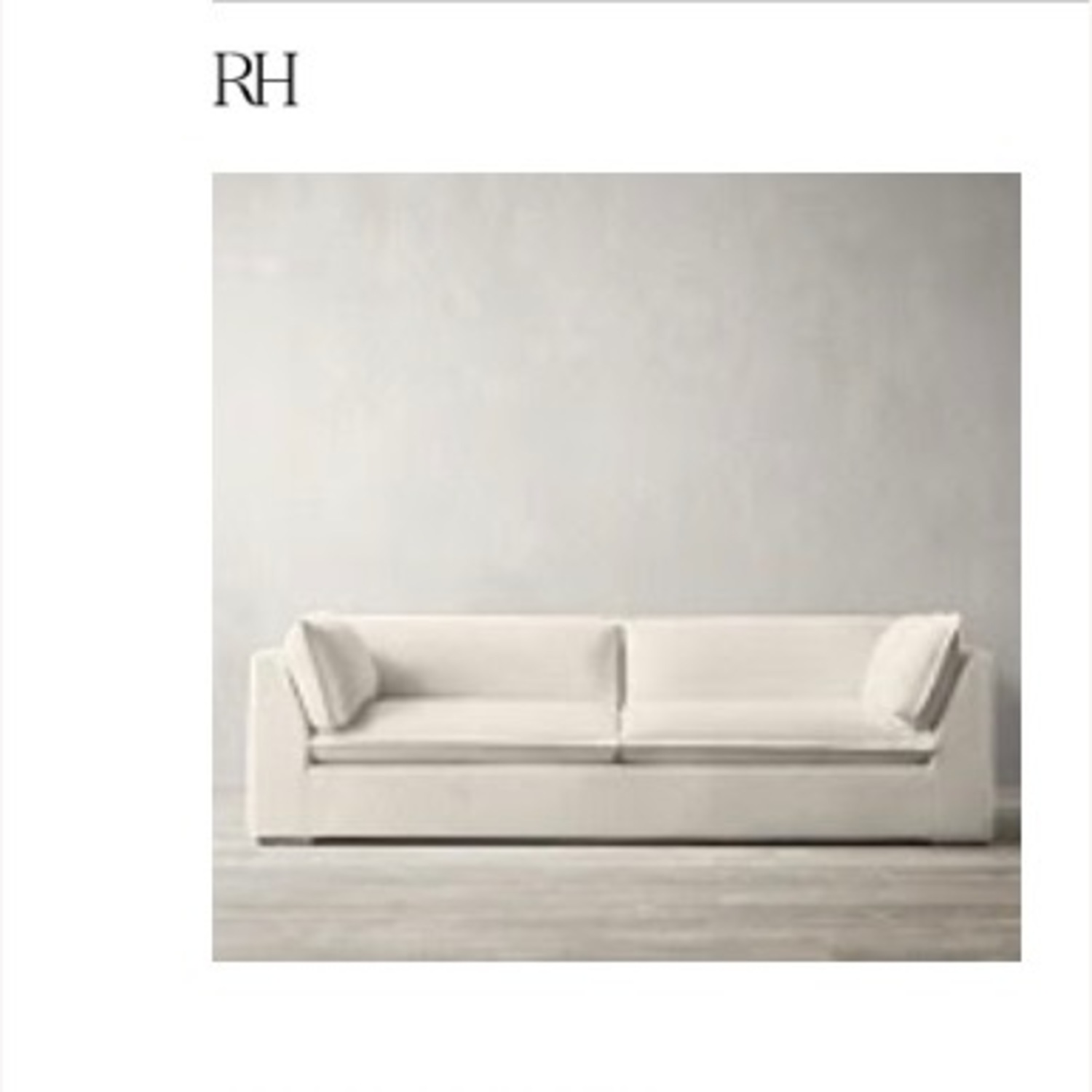 Restoration Hardware Costera Natural Fabric 2 Seater Sofa - image-1