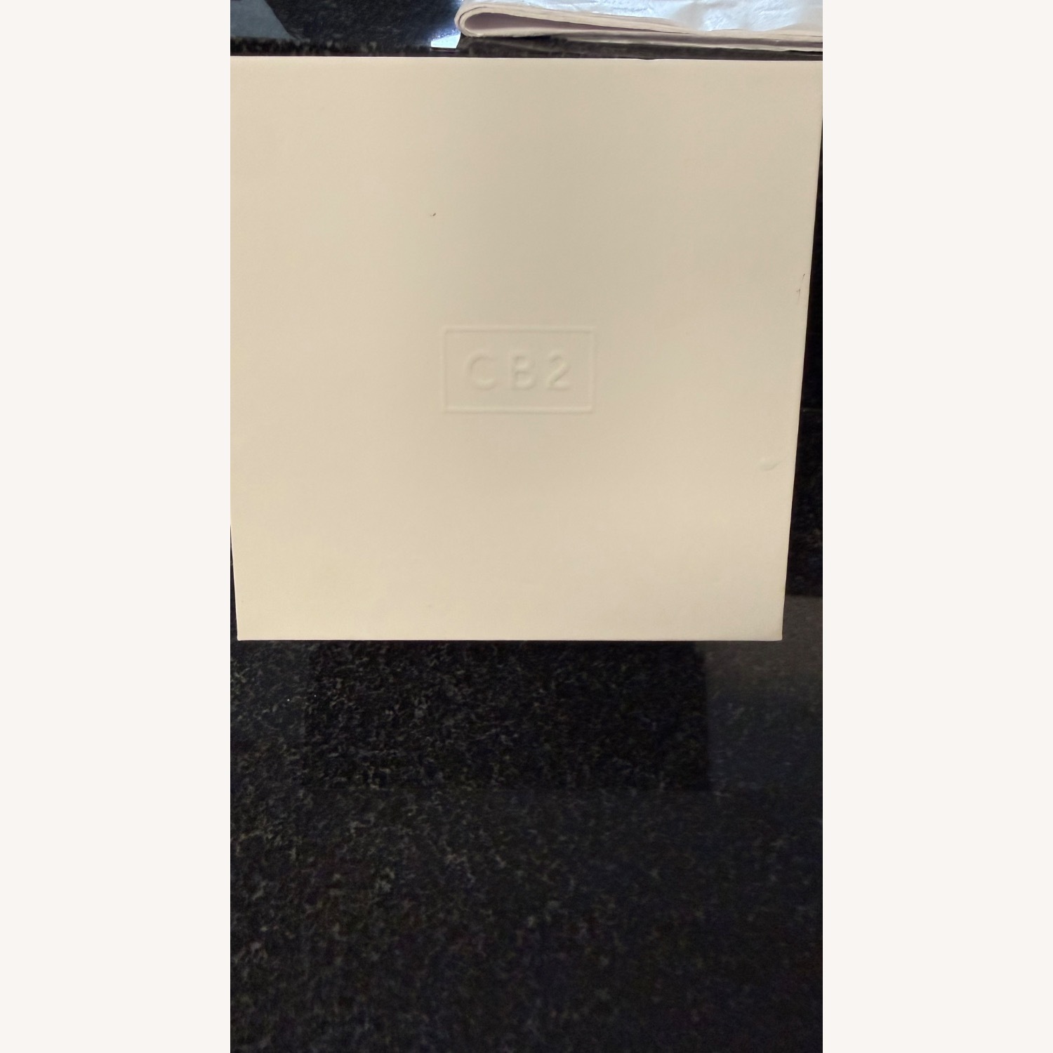 CB2 White Oni White Alabaster Coaster Marble Décor  - image-3