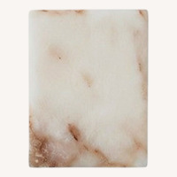 CB2 White Oni White Alabaster Coaster Marble Décor
