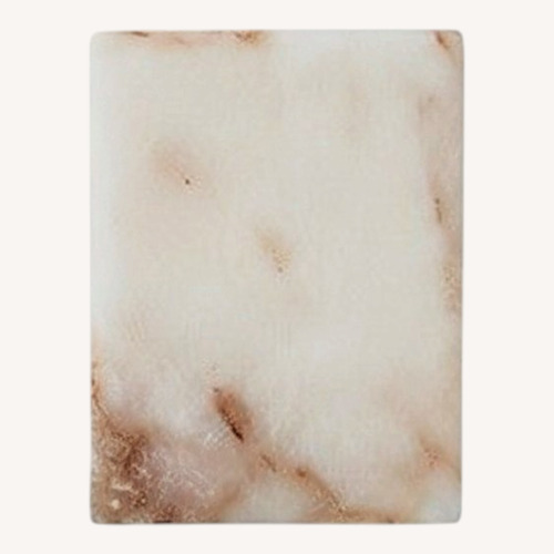 Used CB2 White Oni White Alabaster Coaster Marble Décor for sale on AptDeco