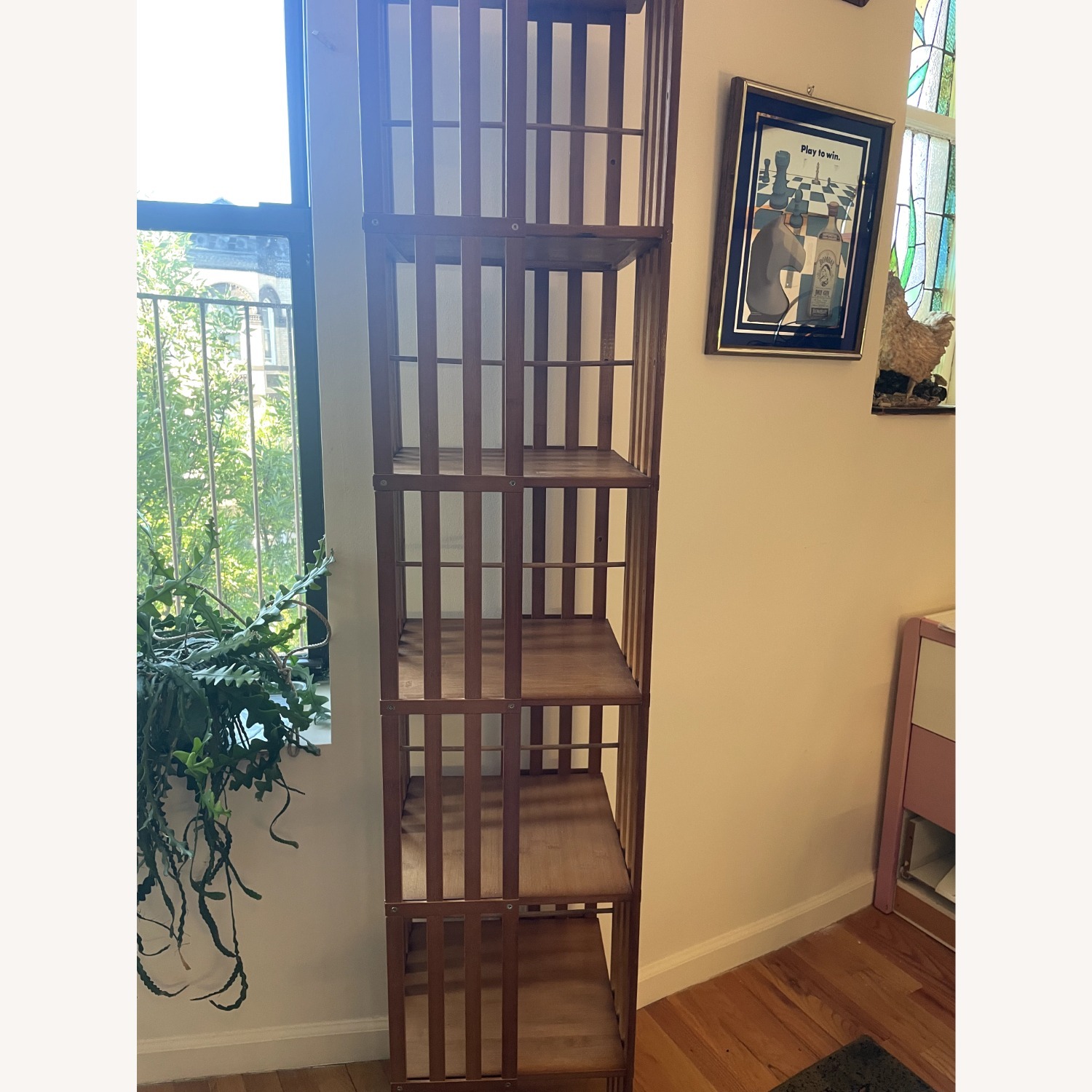 Bamboo Rotating Storage Rack / Bookshelf - image-4