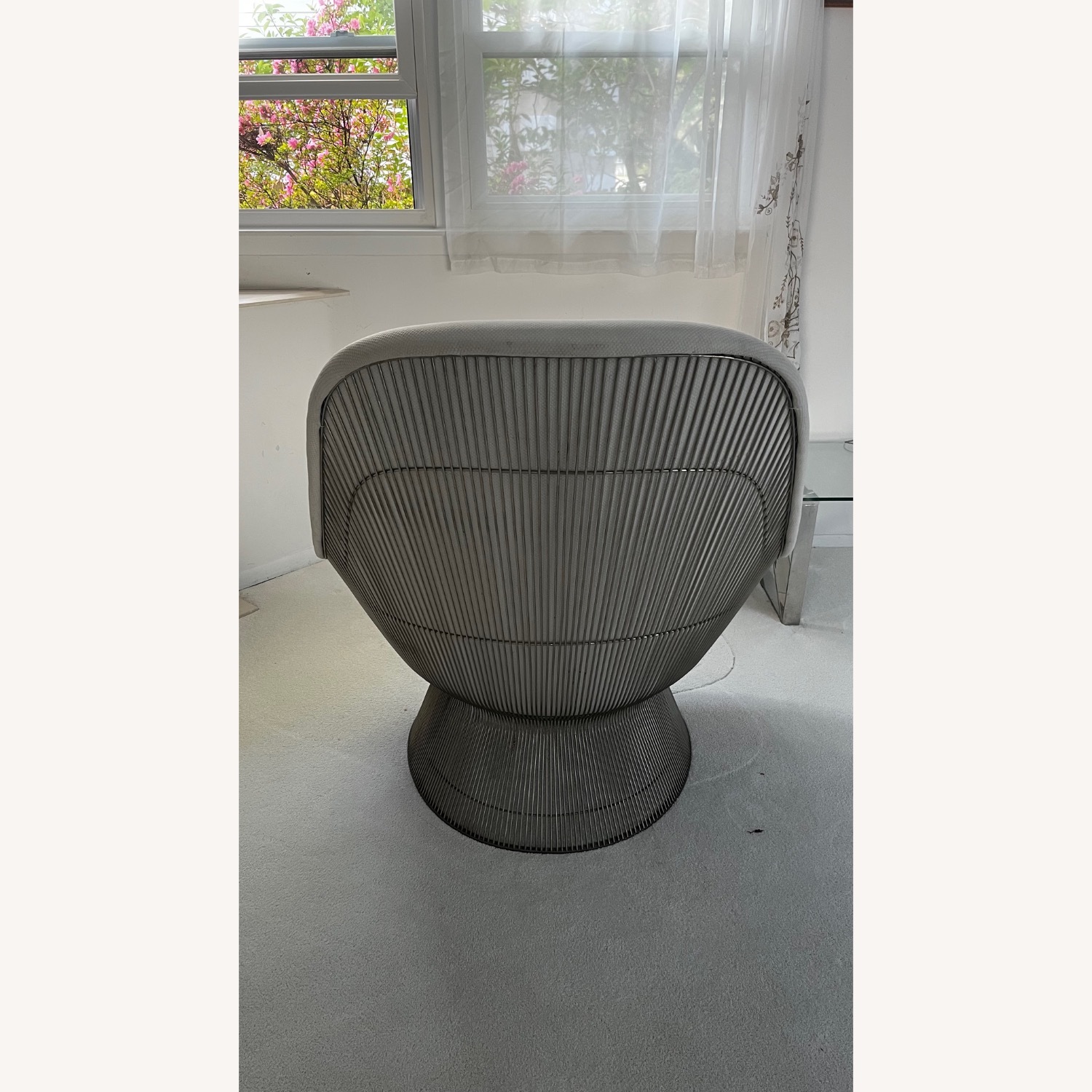 Warren Platner White Fabric Accent Chair - image-4