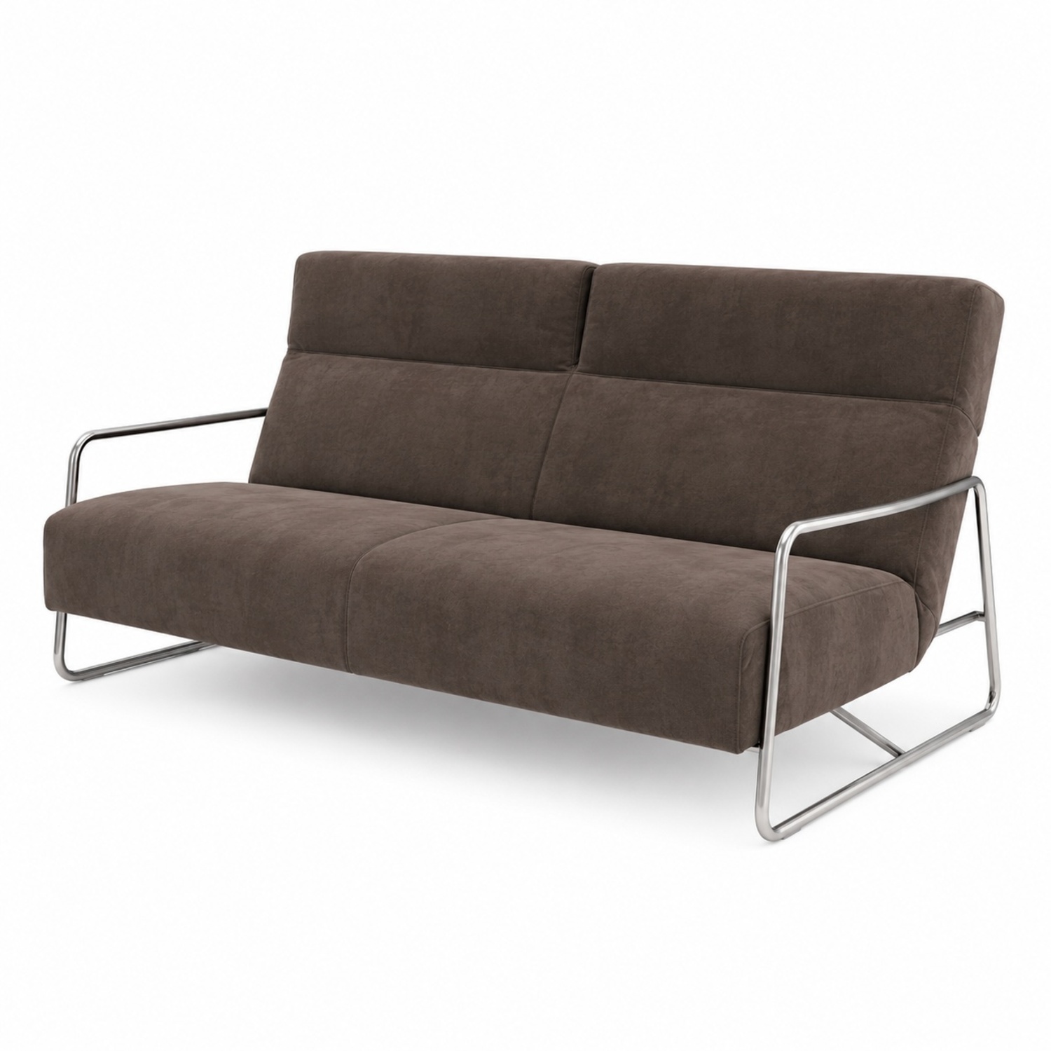 Ligne Roset JANUS Dark Brown Suede Sleeper Sofa - image-5