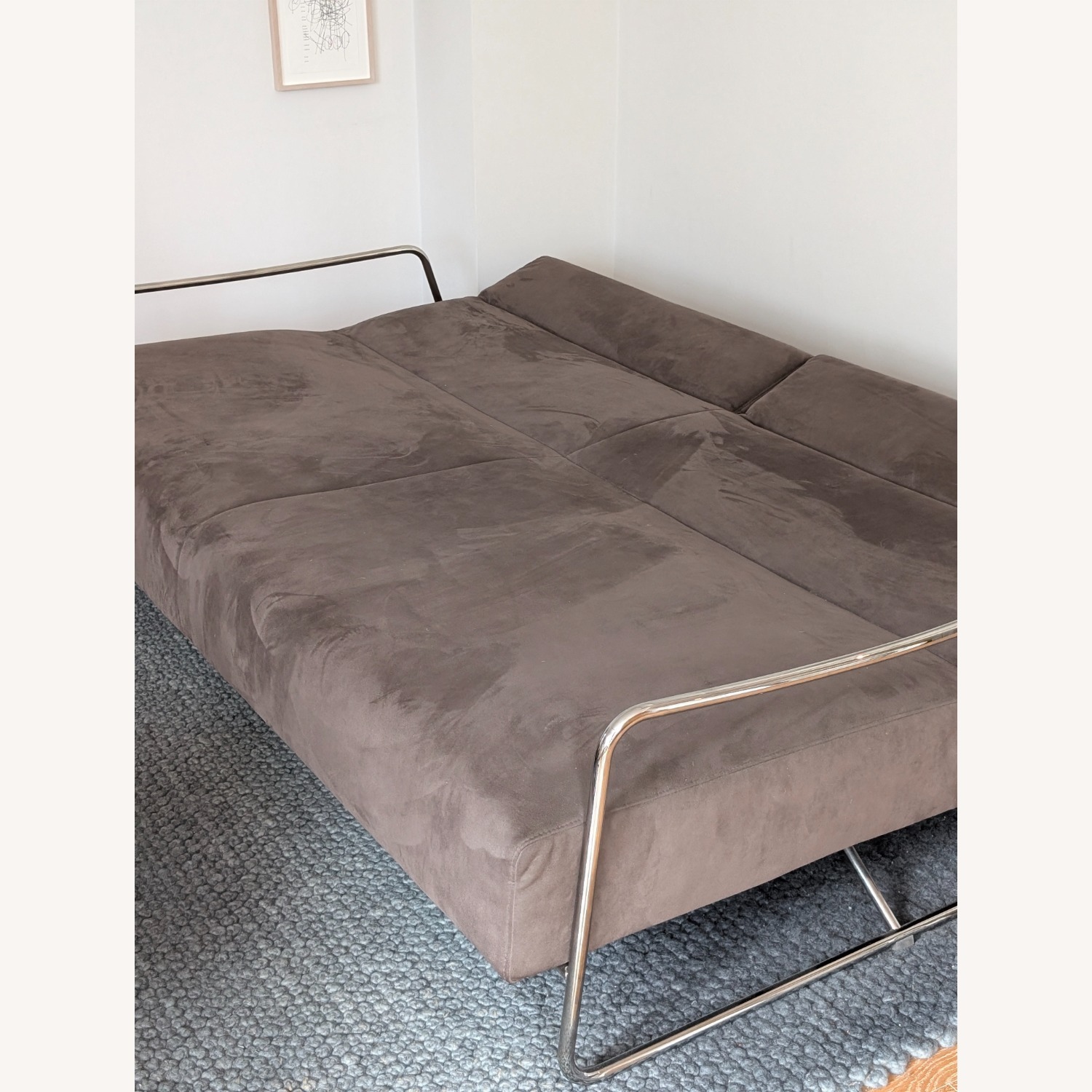 Ligne Roset JANUS Dark Brown Suede Sleeper Sofa - image-2