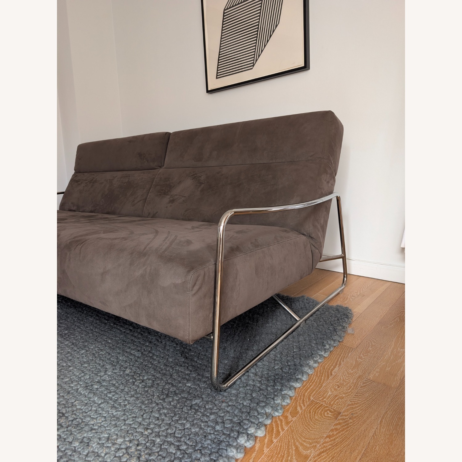 Ligne Roset JANUS Dark Brown Suede Sleeper Sofa - image-3