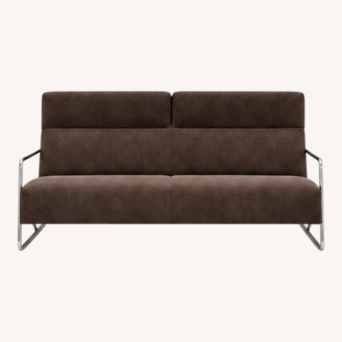 Used Ligne Roset JANUS Dark Brown Suede Sleeper Sofa for sale on AptDeco