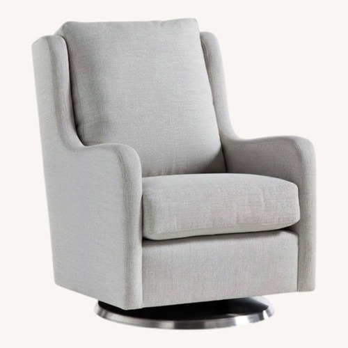 Used Crate & Barrel Milo Light Gray Swivel Glider  for sale on AptDeco