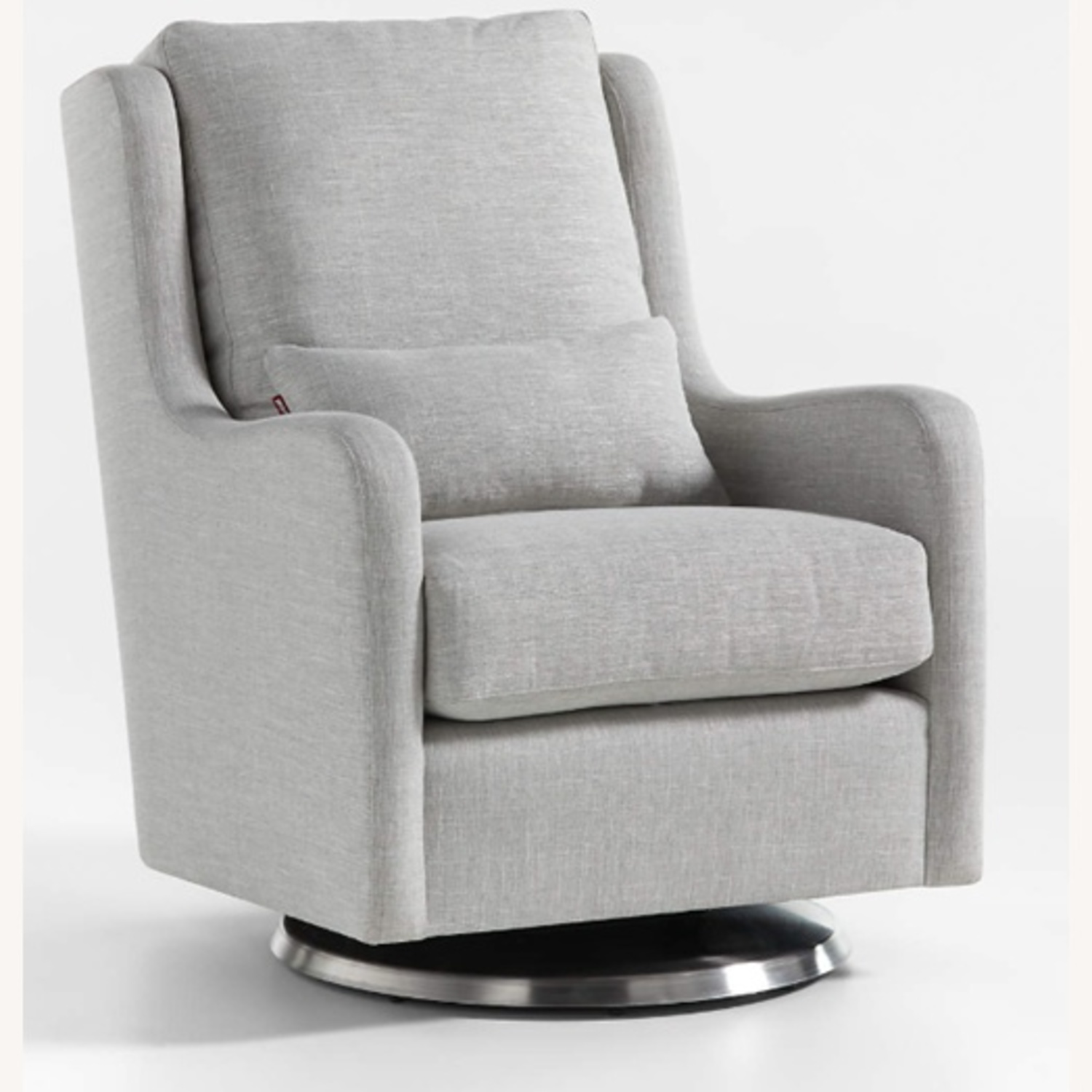 Crate & Barrel Milo Light Gray Swivel Glider  - image-7