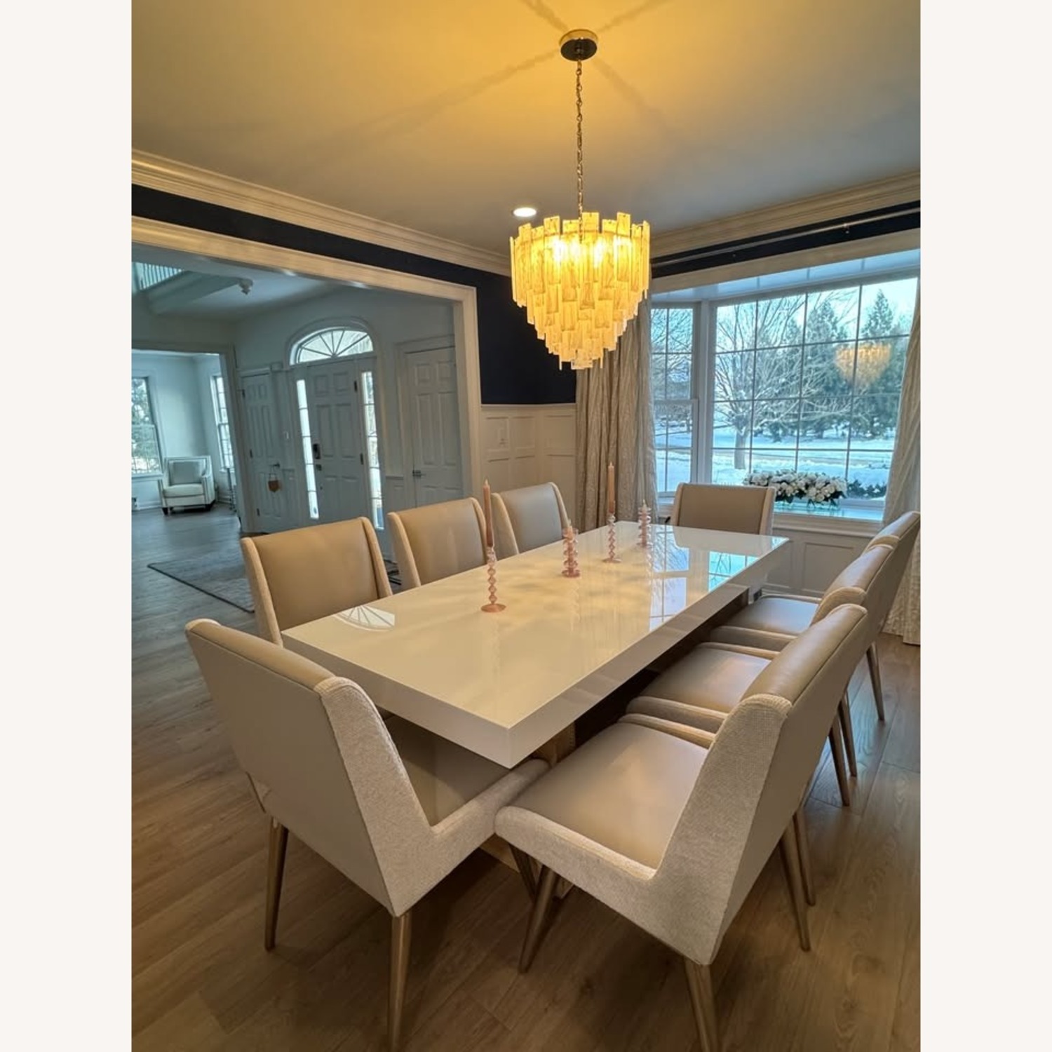 ModShop White Wood Dining Table - image-8