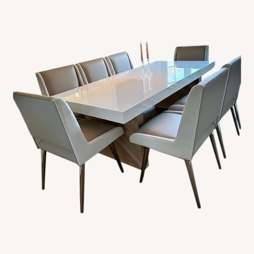 Used ModShop White Wood Dining Table for sale on AptDeco
