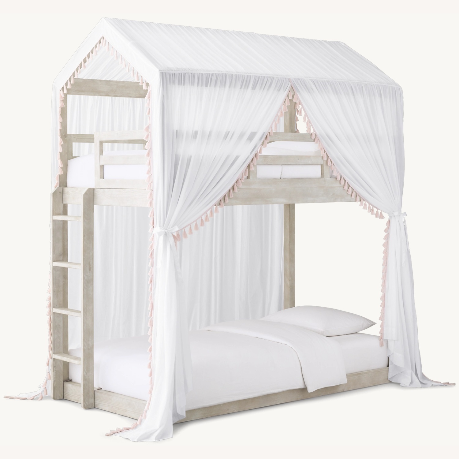 Restoration Hardware Cole House Bunk Bed with 2 Fabric Covers - image-0