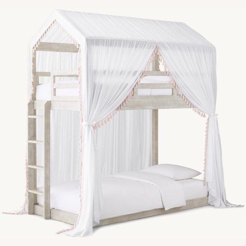 Used Restoration Hardware Cole House Bunk Bed with 2 Fabric Covers for sale on AptDeco