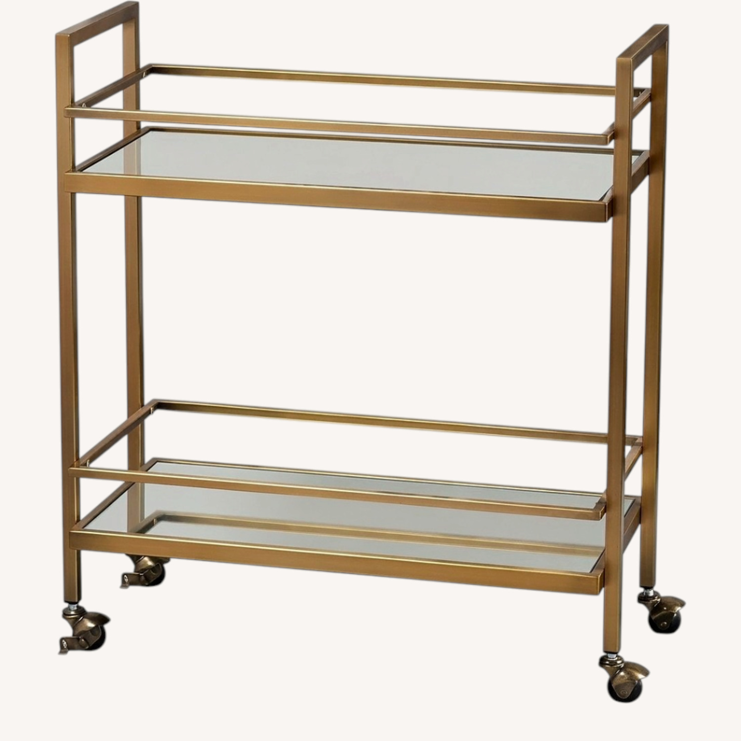 Wayfair Design Guild Gold Metal Bar Cart - image-0