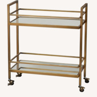 Wayfair Design Guild Gold Metal Bar Cart