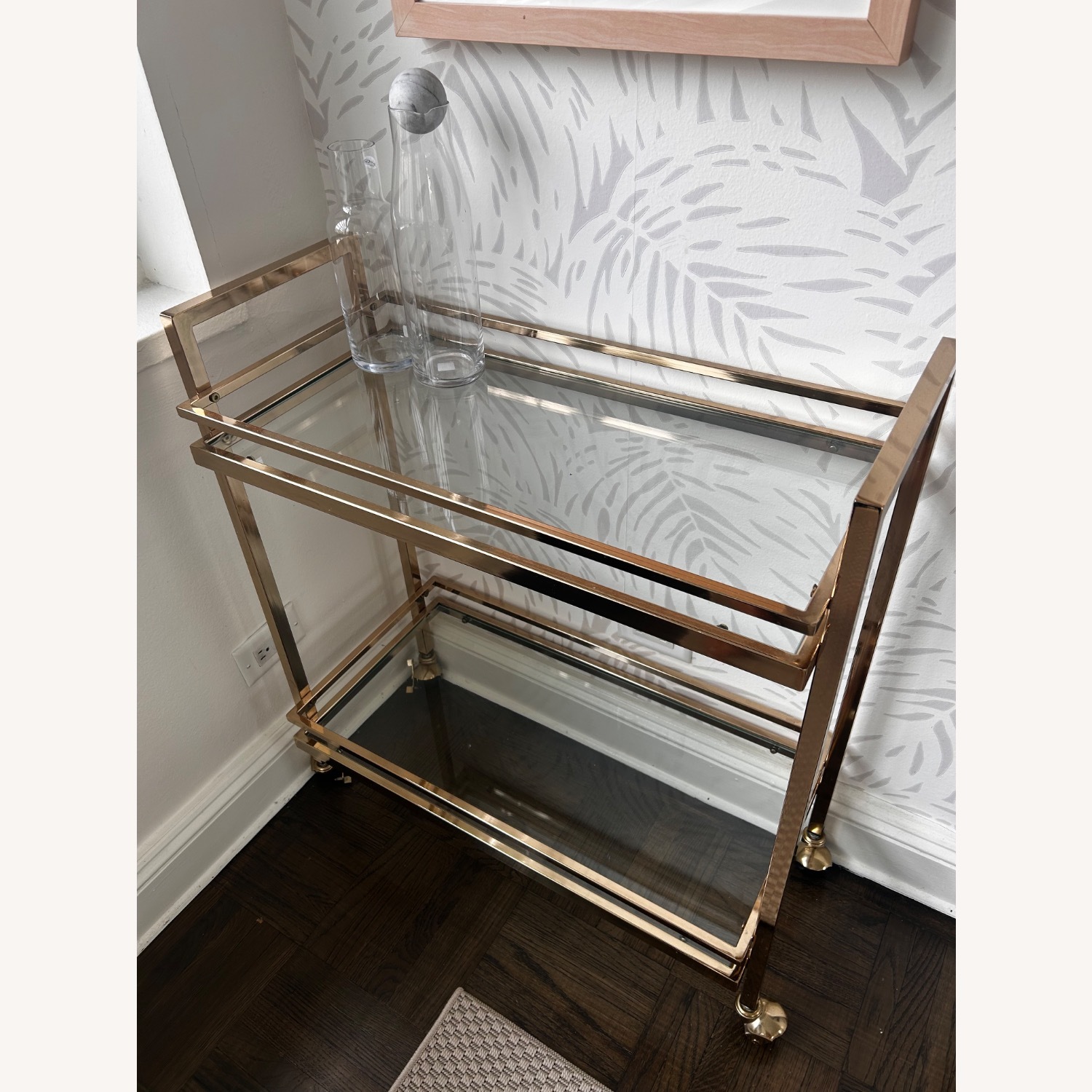 Wayfair Design Guild Gold Metal Bar Cart - image-3