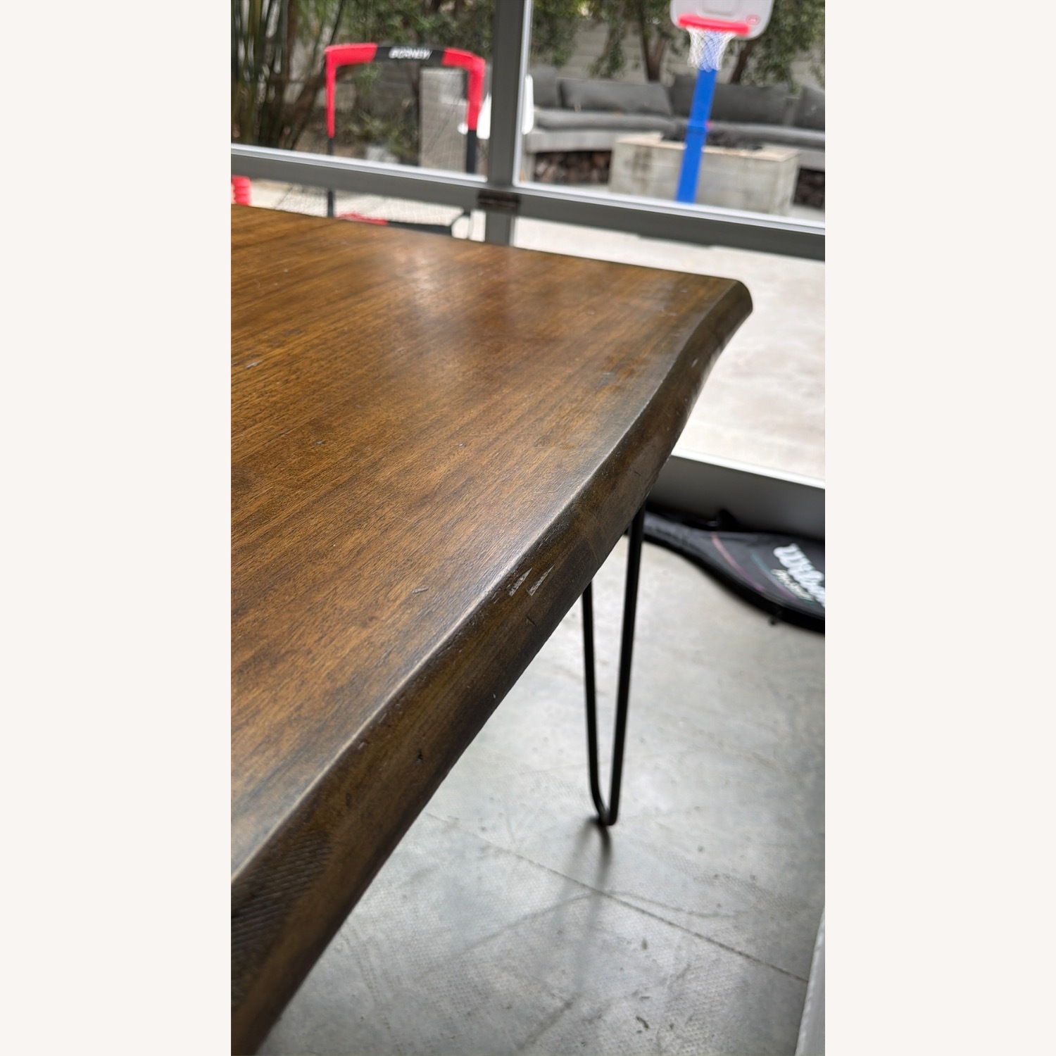 World Market Dark Brown Wood Dining Table - image-2