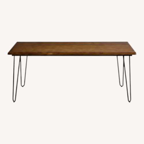 Used World Market Dark Brown Wood Dining Table for sale on AptDeco