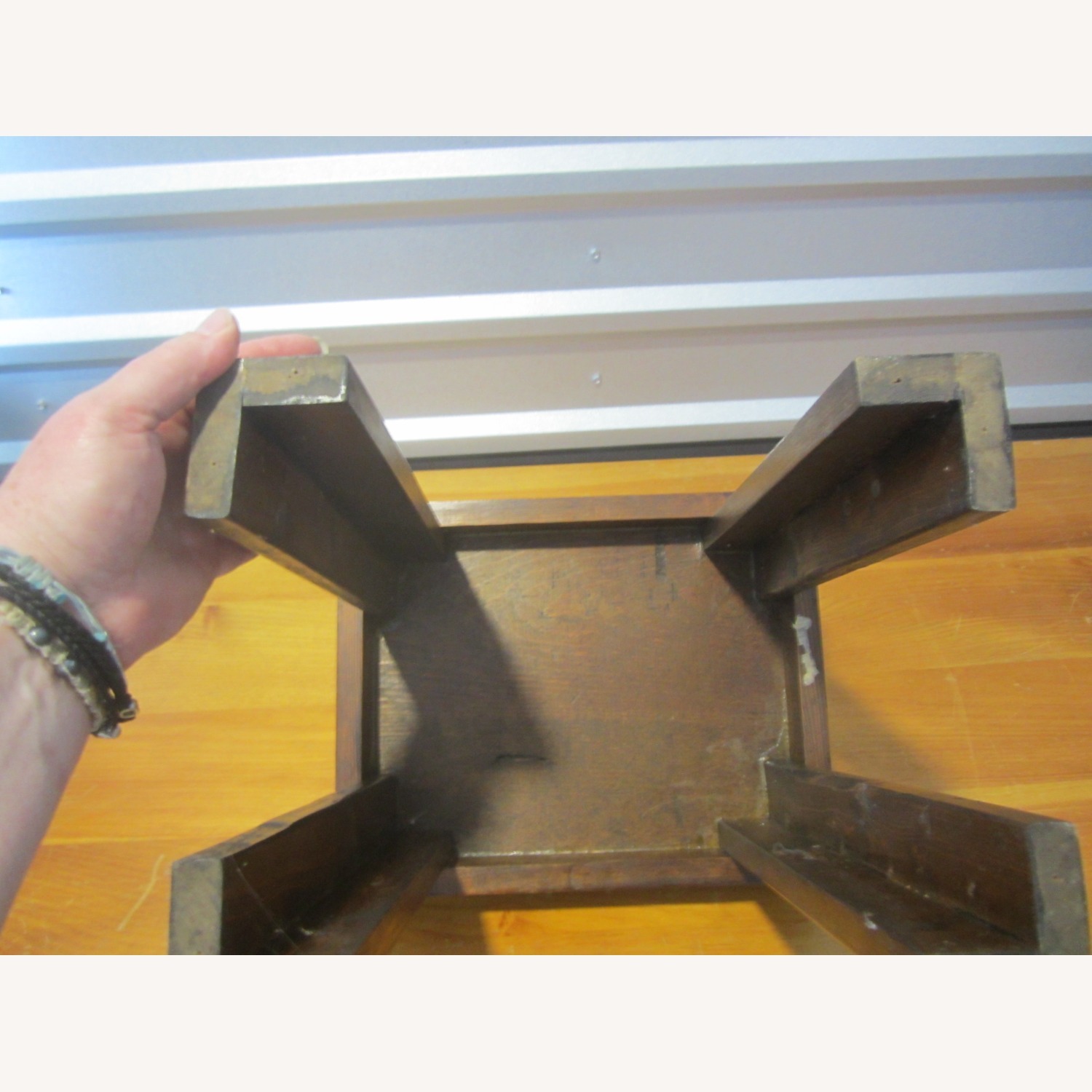 Vintage/Antique Finds Dark Brown Stool - image-7