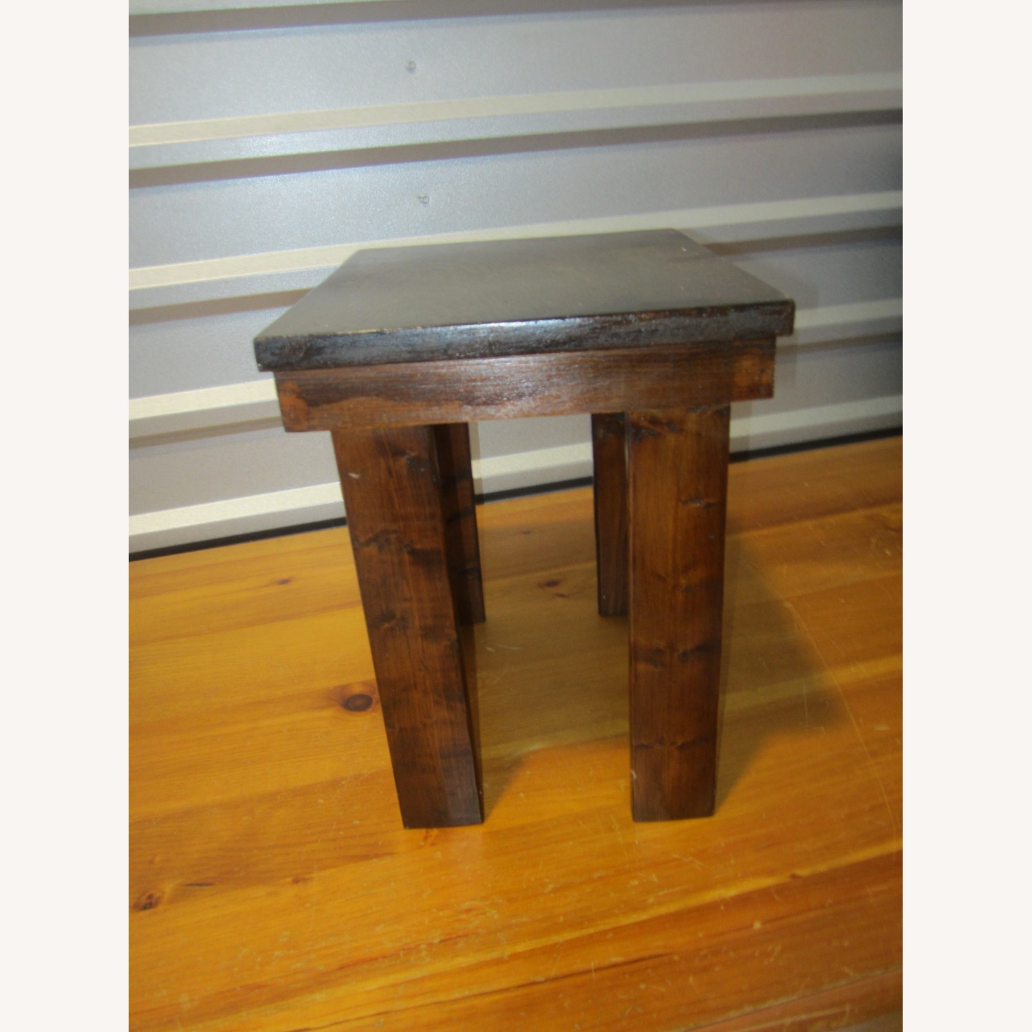 Vintage/Antique Finds Dark Brown Stool - image-2