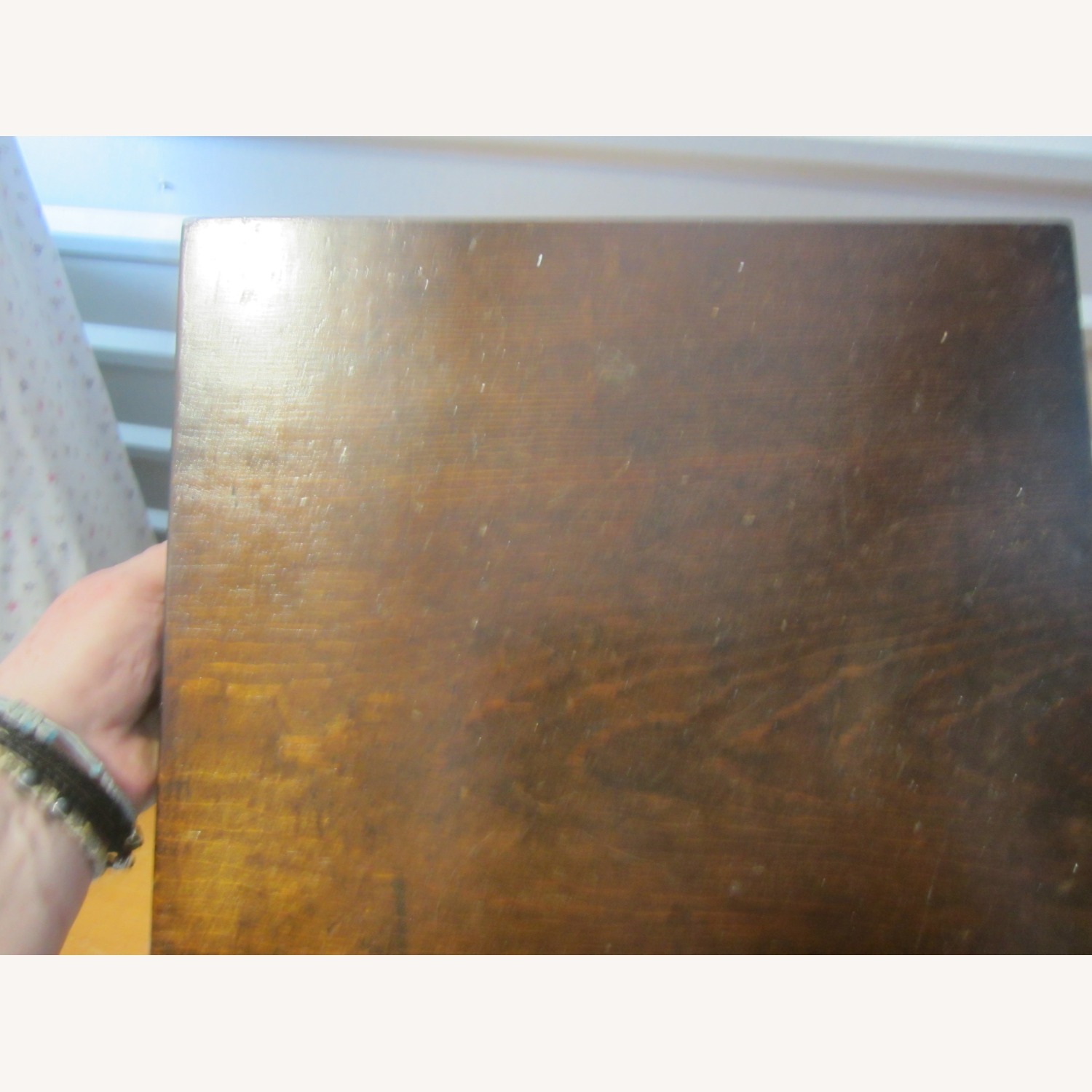 Vintage/Antique Finds Dark Brown Stool - image-5