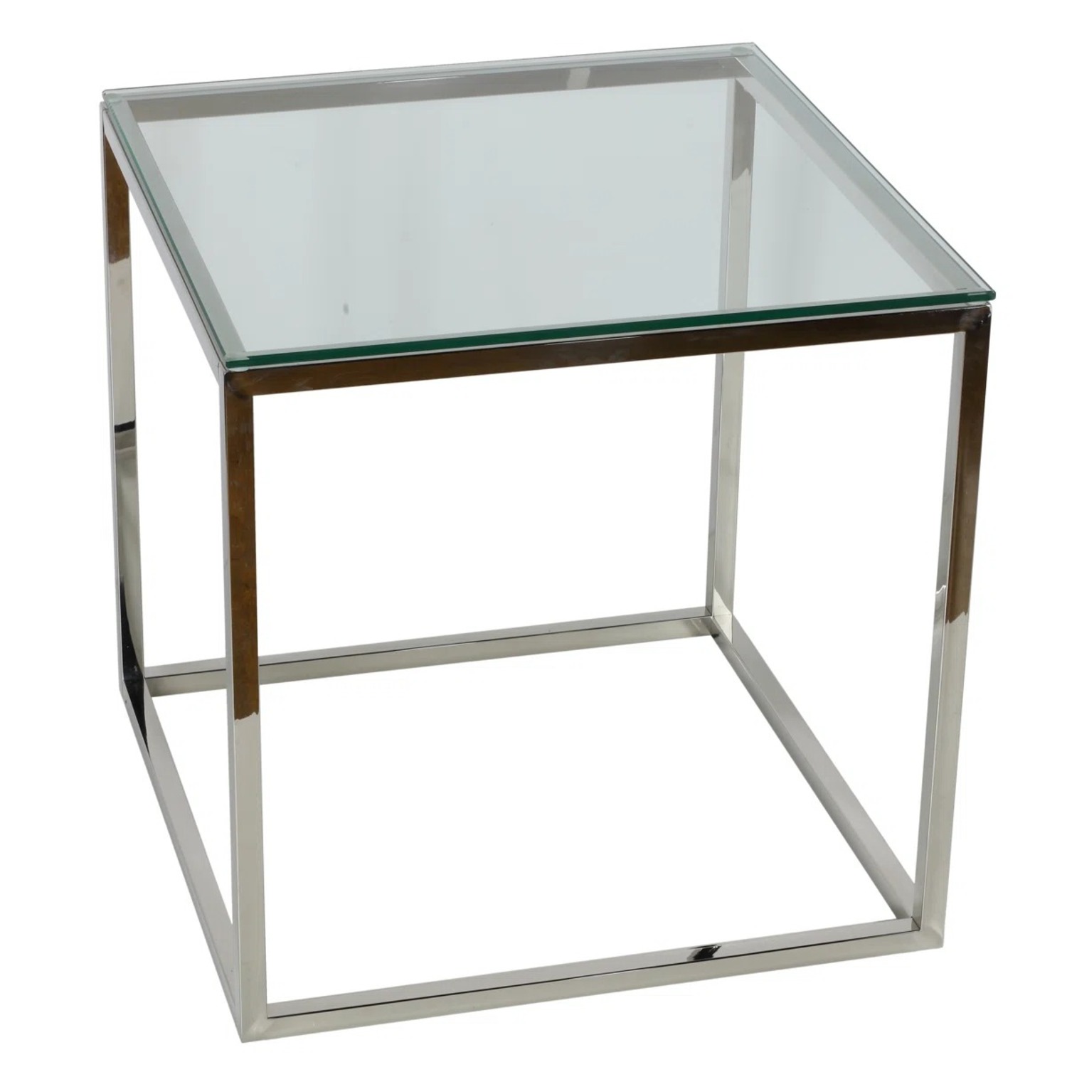 Wayfair Chrome Glass End Tables - image-3