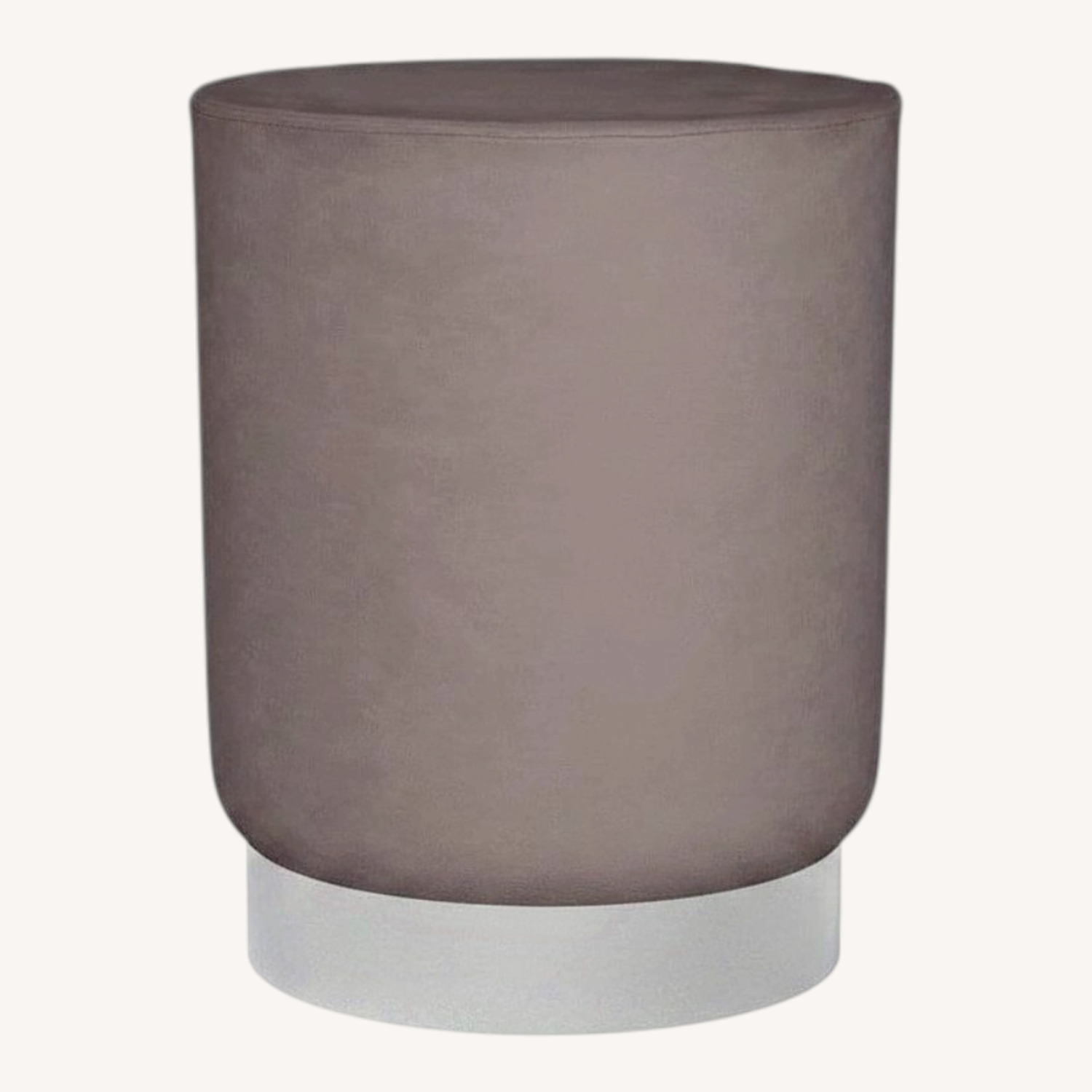 Set of 2 Grey Sitting Stools/Ottomans - image-0