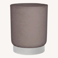 Set of 2 Grey Sitting Stools/Ottomans