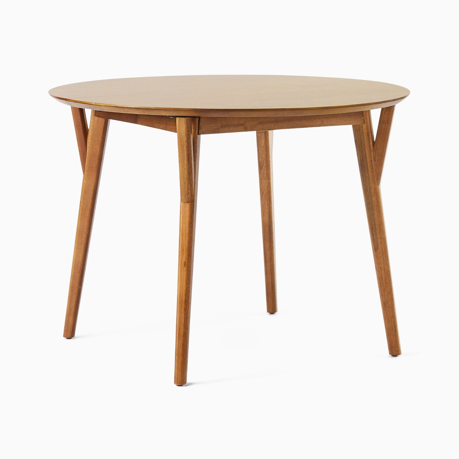 West Elm Mid-Century 42-60" Round Expandable Dining Table, Acorn - image-5
