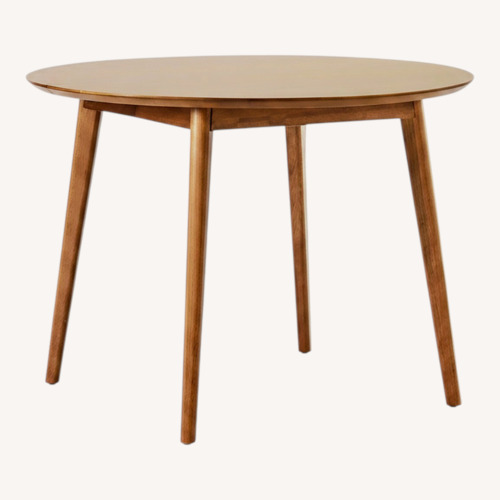 Used West Elm Mid-Century 42-60" Round Expandable Dining Table, Acorn for sale on AptDeco