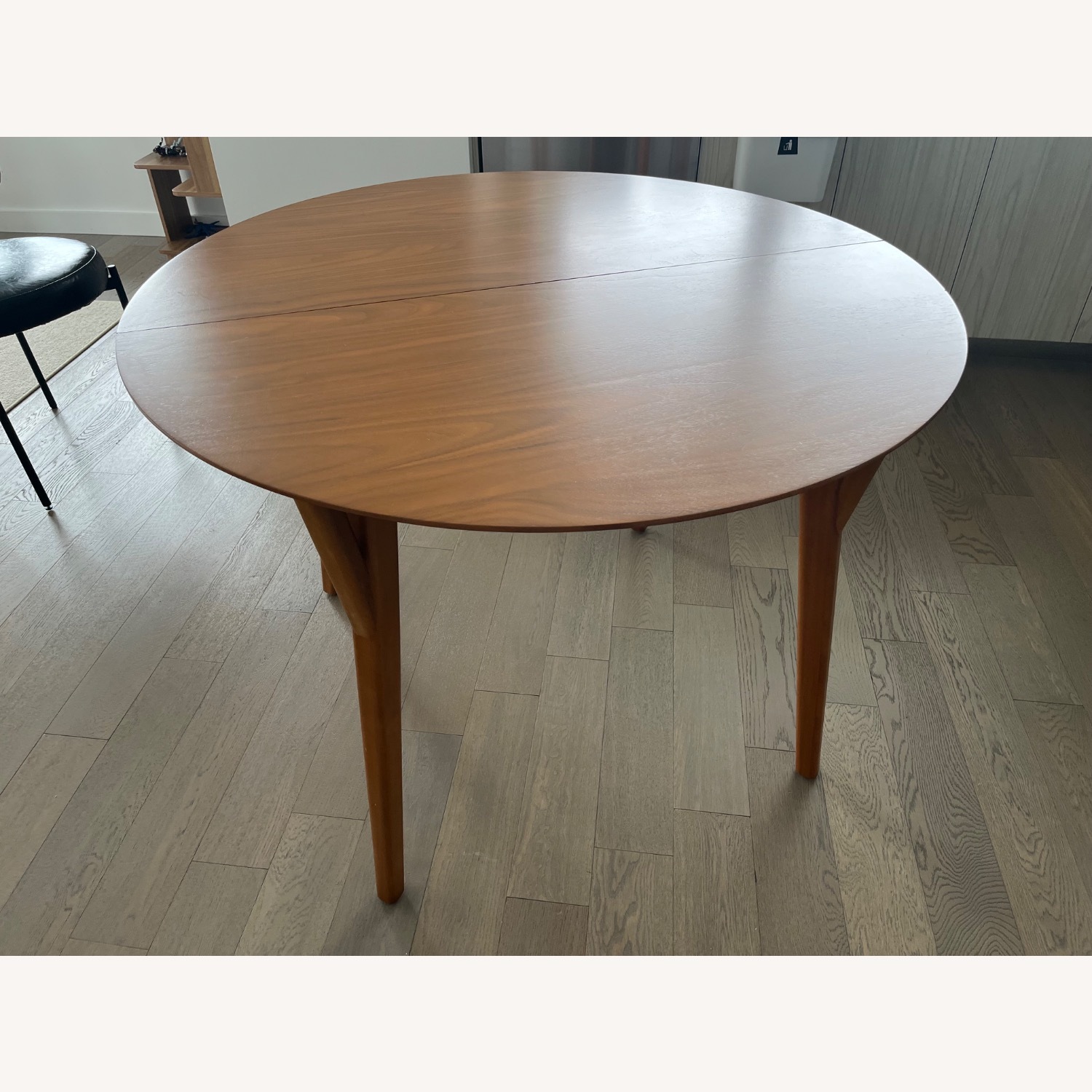 West Elm Mid-Century 42-60" Round Expandable Dining Table, Acorn - image-3