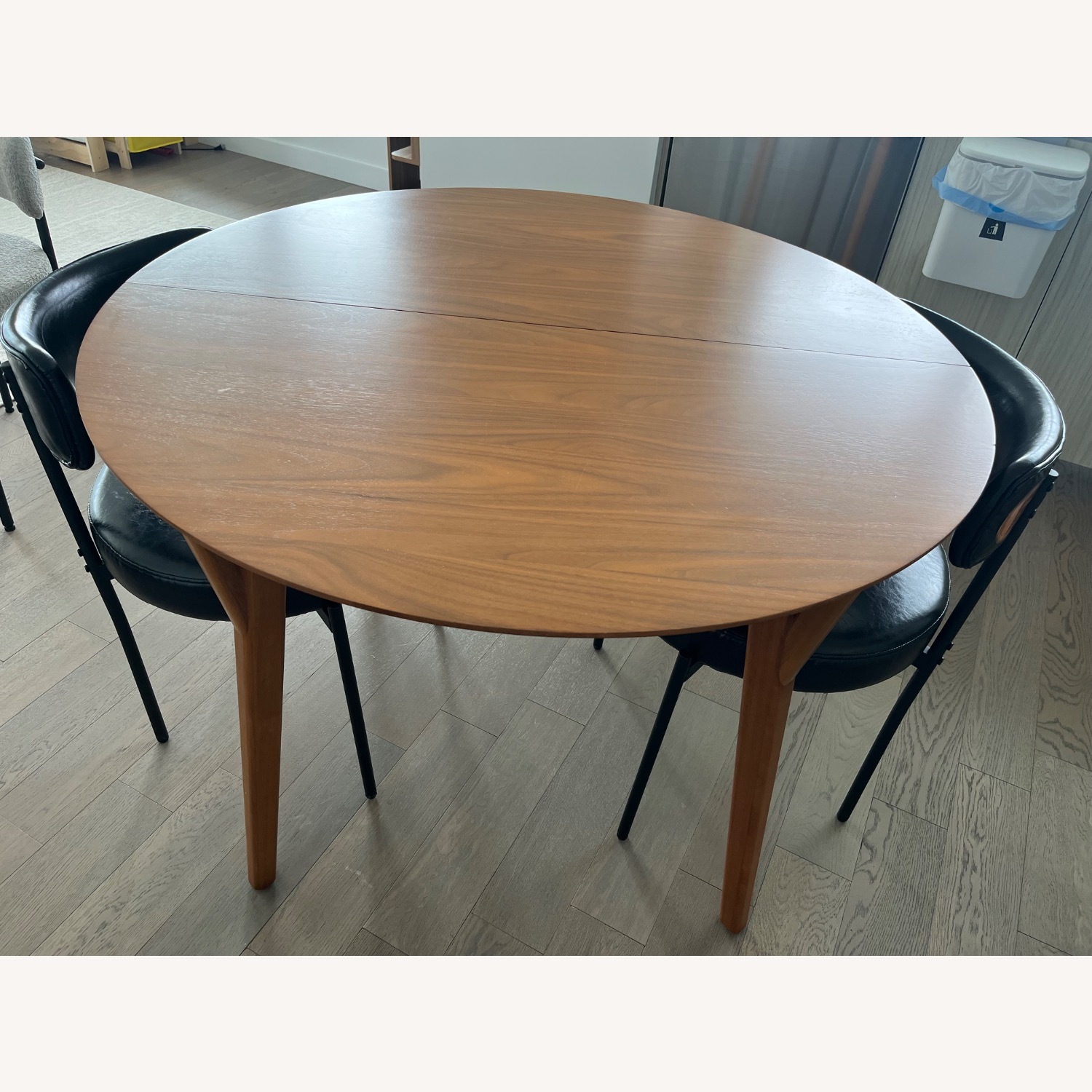West Elm Mid-Century 42-60" Round Expandable Dining Table, Acorn - image-4