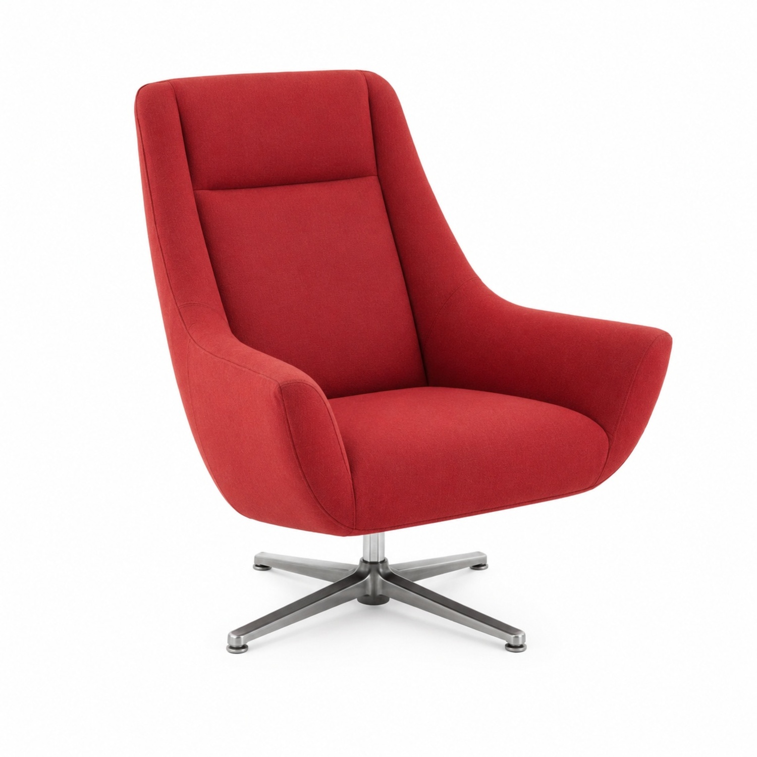 Room & Board Charles Modern Red Swivel  Arm Chair - image-4
